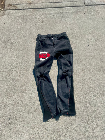 Black " Feed Off Sinz " Denim