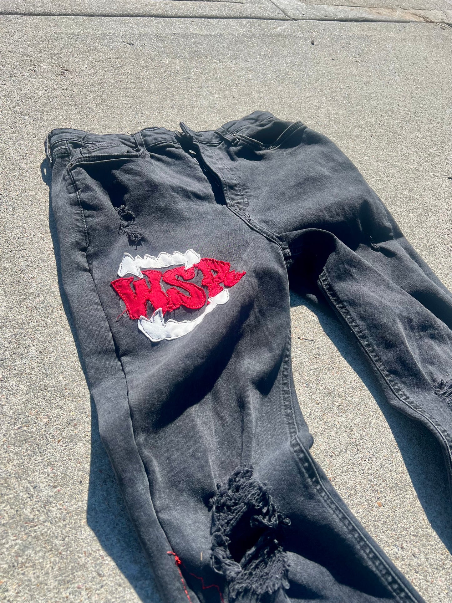 Black " Feed Off Sinz " Denim
